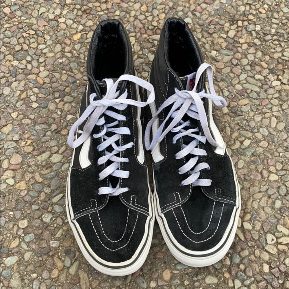 VANS Old Skool Hi Top Suede Shoes Black 9